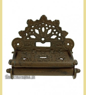 Uchwyt wieszak na papier toaletowy z żeliwa