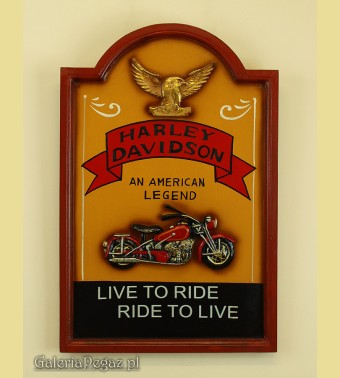 Szyld z motocyklem Harley
