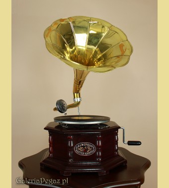 Gramofon ze złotą tubą
